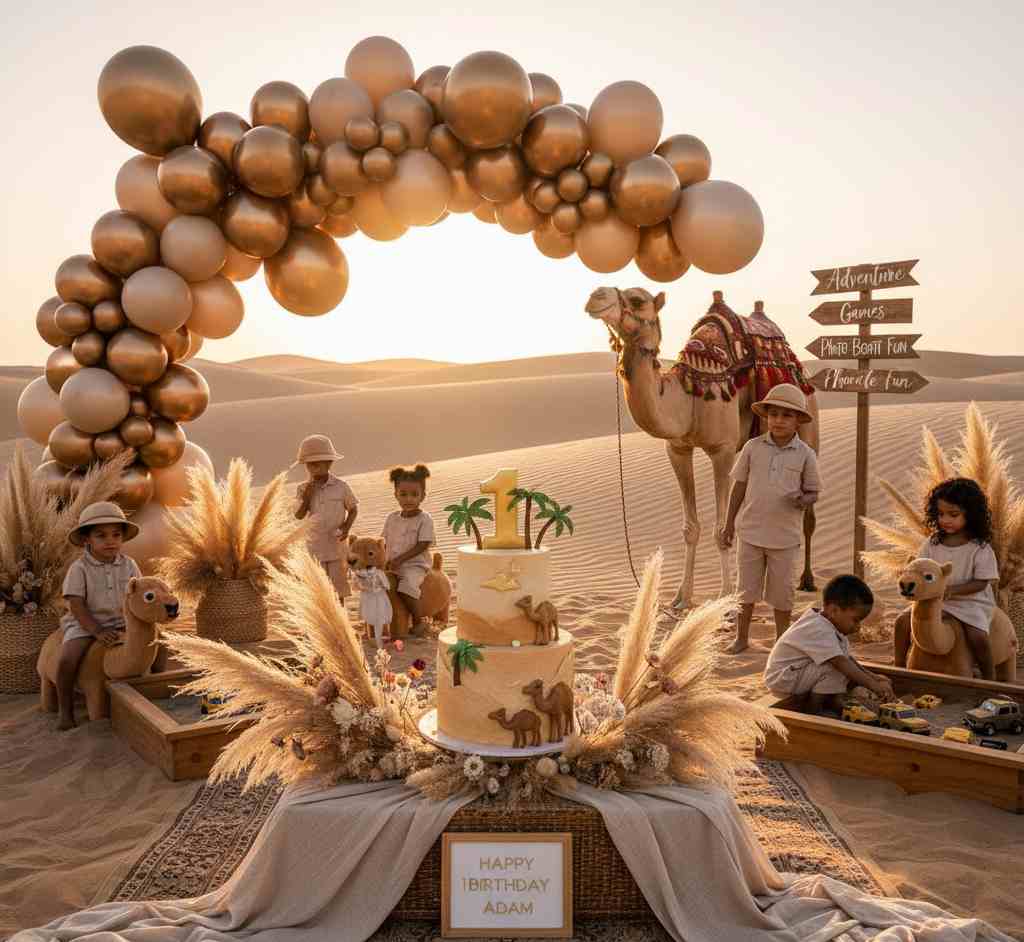 Desert Safari Birthday Party Cake
